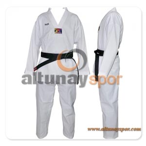 Taekwondo Elbisesi Fitilli (Beyaz Yaka)