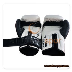 Carbon Muay Thai Eldiveni Beyaz-Siyah