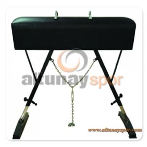 Profesyonel Atlama Beygiri Kulplu Yükseklik Ayarlı