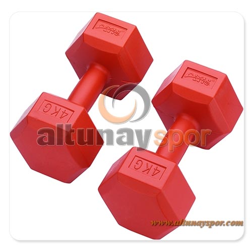 Plastik Köşeli Dambıl 4 Kg (Çift)